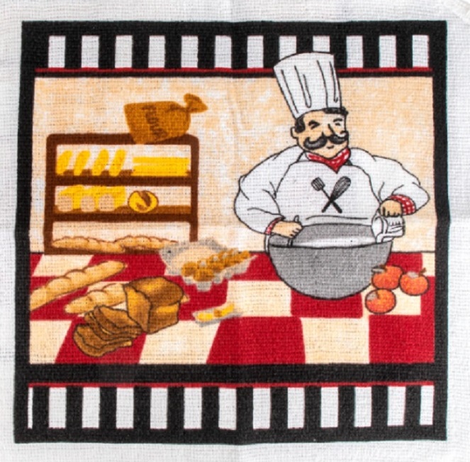 Fat Chef Kitchen Rugs and Mats Sets of 2,Red Kitchen Decoration